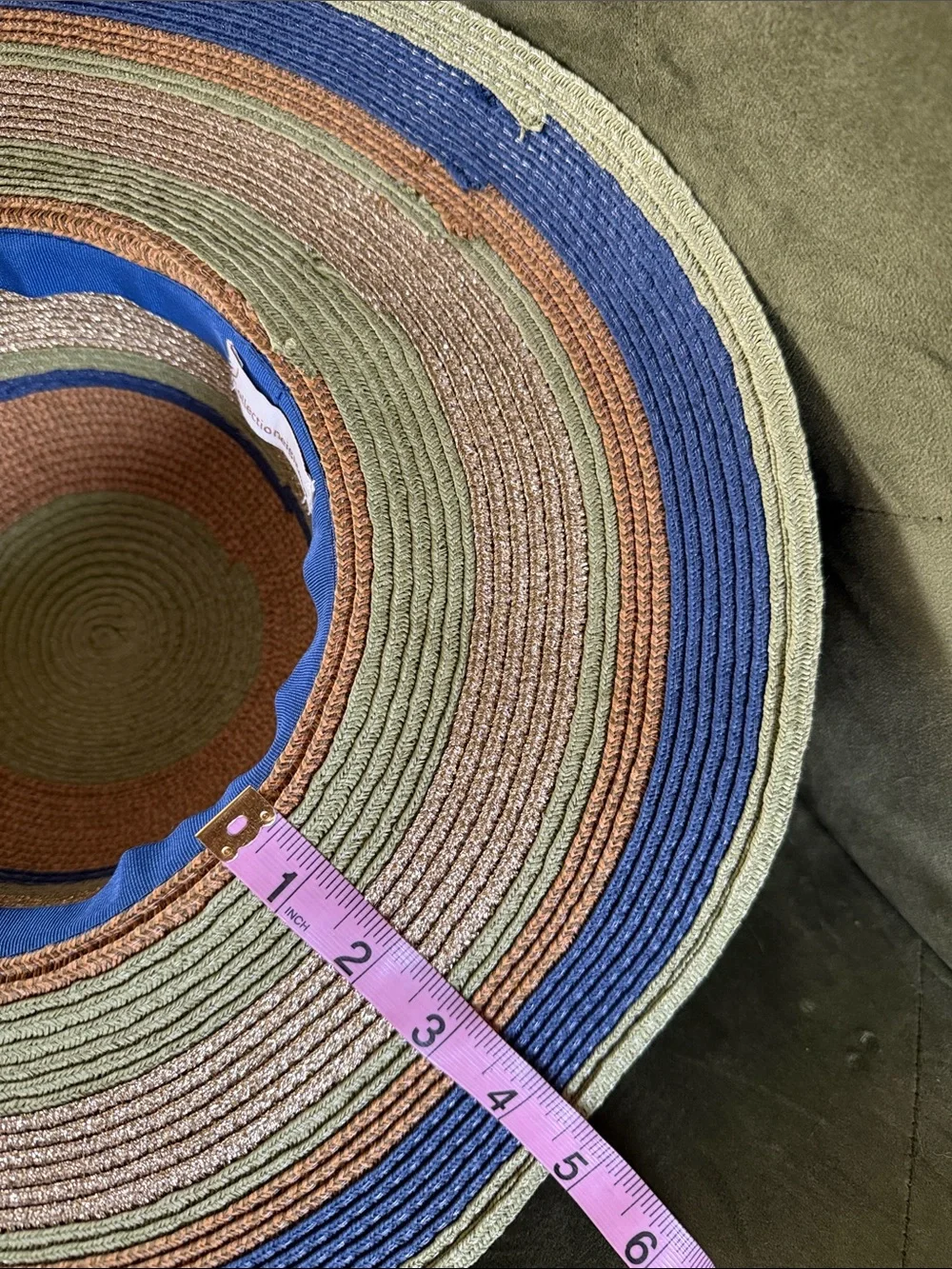 Striped Wide Brim Beach Hat
